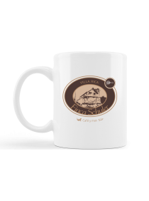 Taza logo color marron