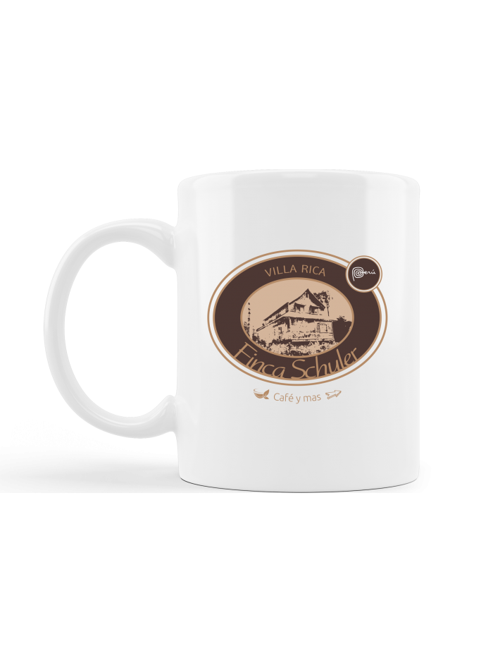 Taza logo color marron